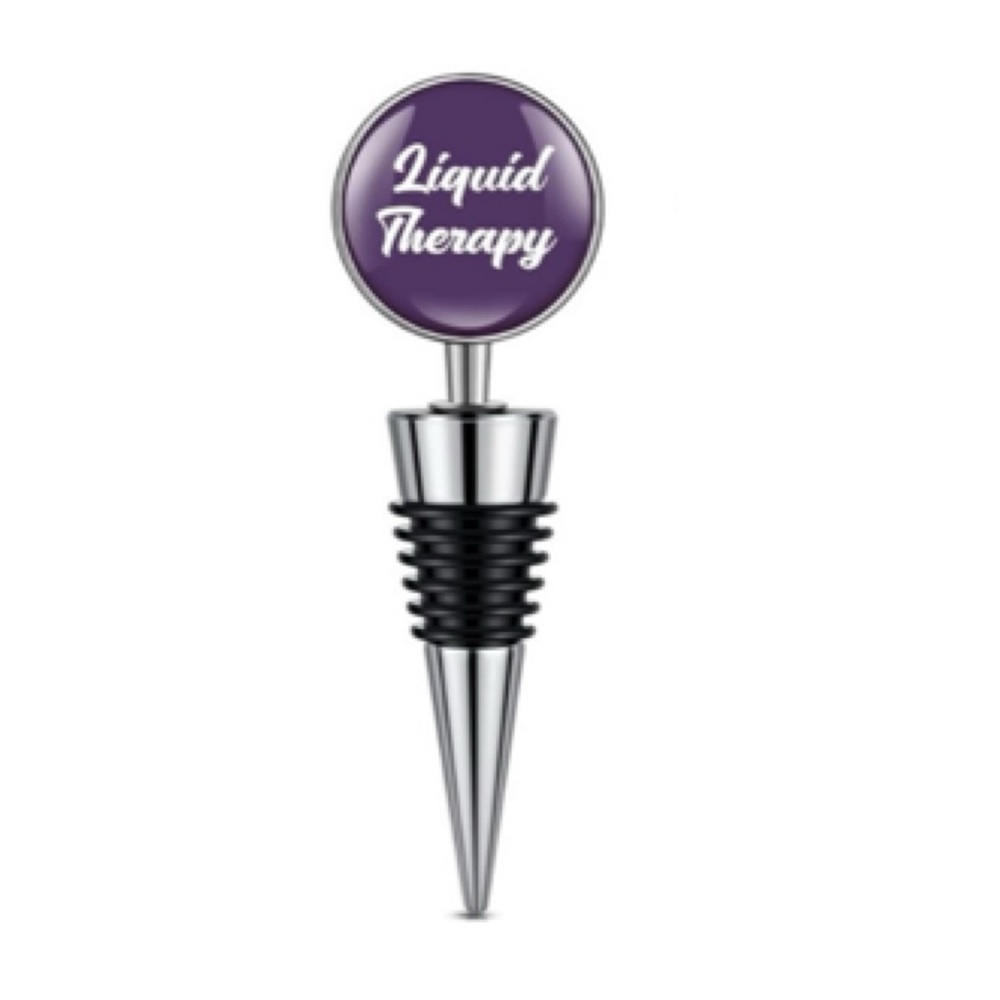 Funny Wine Stopper, “LIQUID THERAPY” Bottle Stopper , Wine Gifts & Acce…